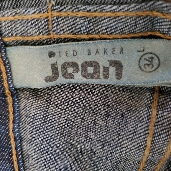 Ted Baker Vintage Y2K 100% Cotton Button Fly Relaxed Straight Leg Denim Jeans 34 - Picture 10 of 16